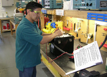 Working at the Repair station